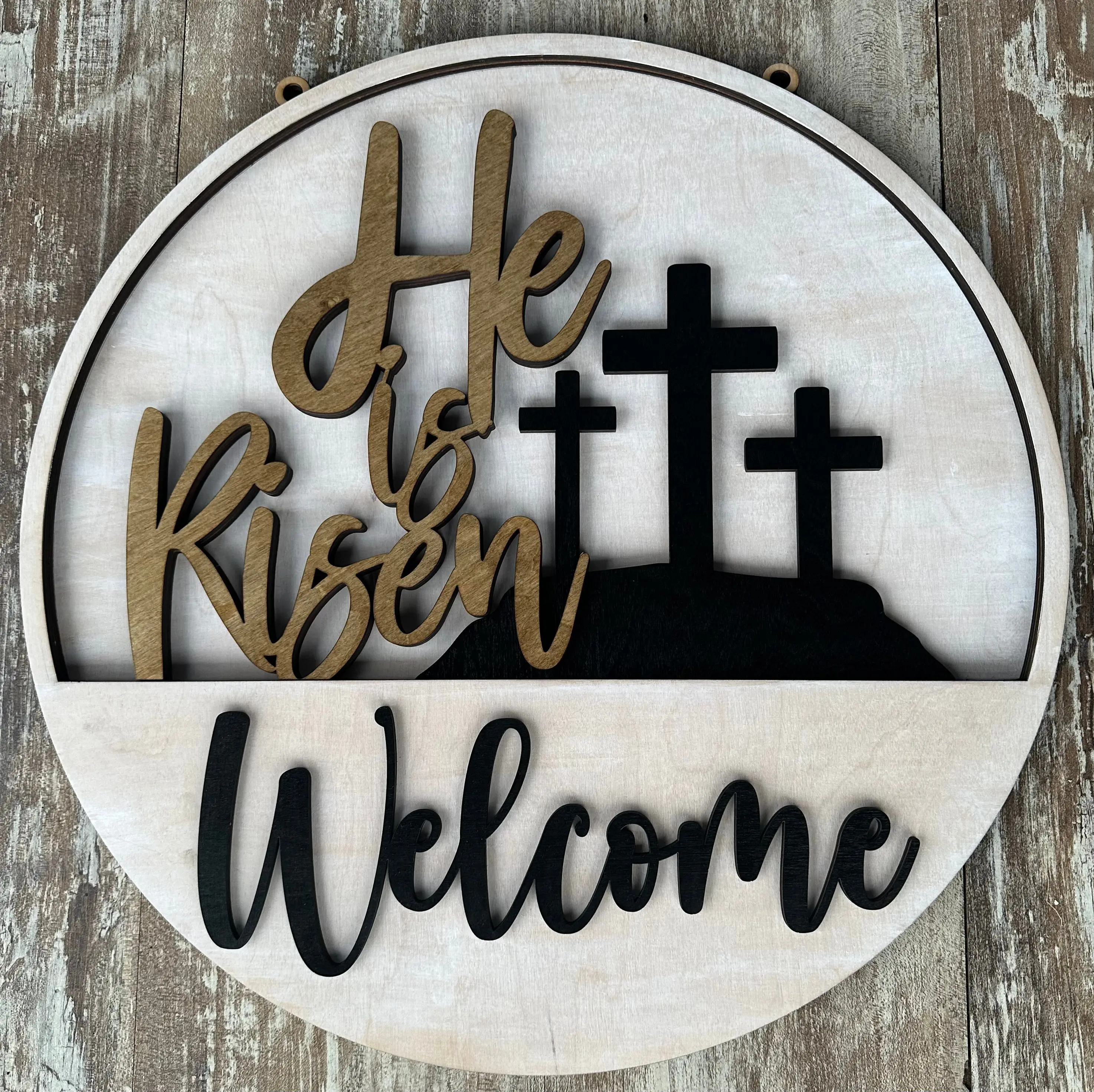 Hand-Made Interchangeable Festival Door Hanger with Insertable Components for Home Decor