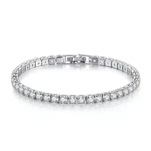 Sparkling Zircon Gold Plated Copper Bracelet Elegant Dainty Jewelry for Women Daily Wear Party Gift