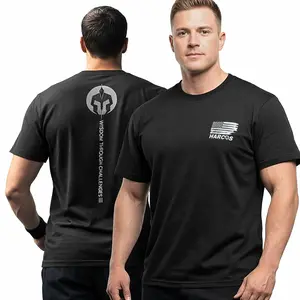 HARCOS Comfort Fit Cotton T-Shirt for Men | 90% Cotton 10% Spandex | Breathable Gym & Casual Tee | Soft Stretch Athletic Fit
