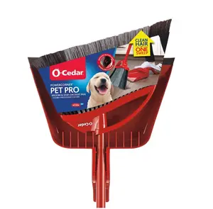 O-Cedar Pet Pro Power Corner Broom with Step-on Dust Pan: The Ultimate Household Cleaning Set for Pet Hair