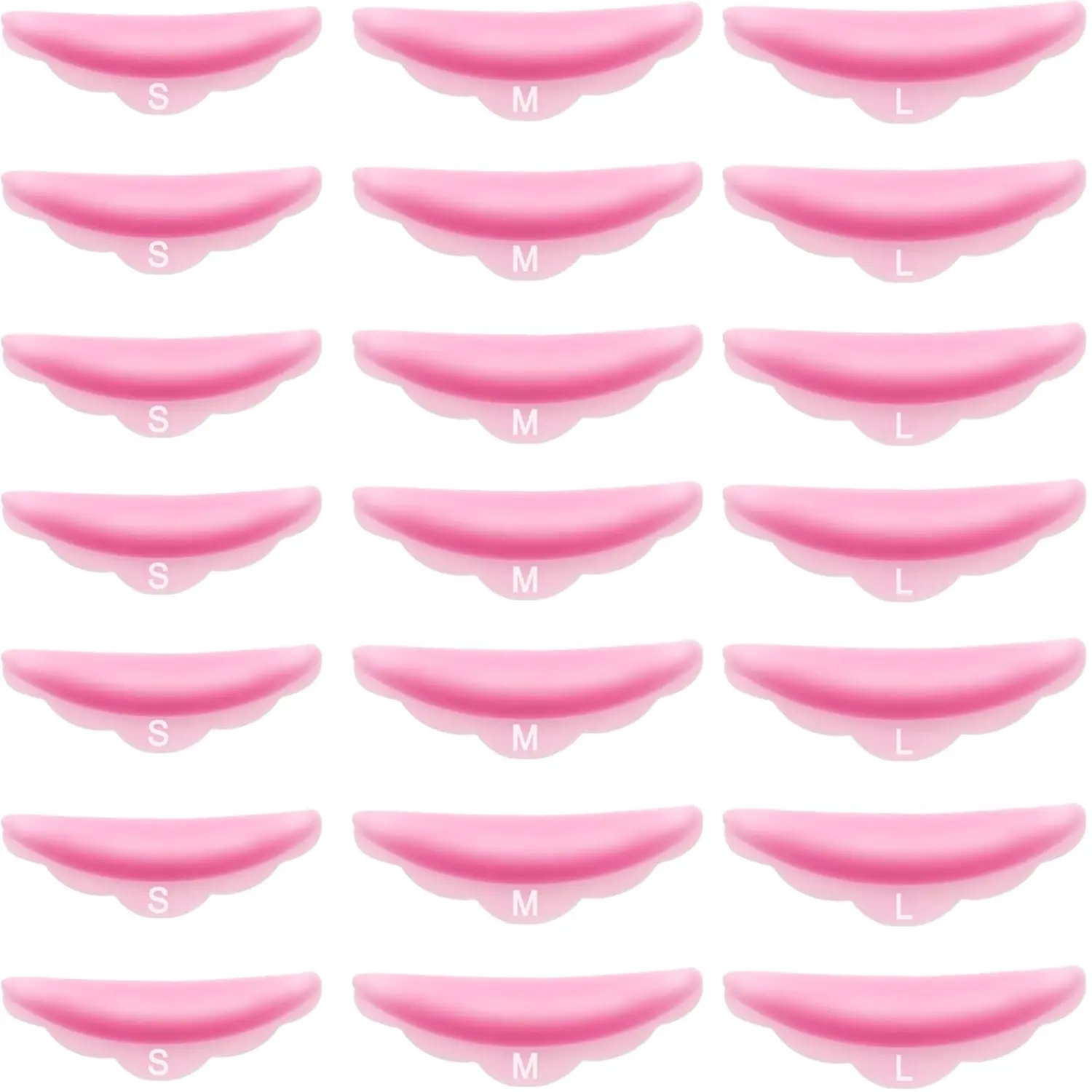 48 Pieces Lash Lift Rods Silicone Eyelash Pads Raise Eyelashes Perming Curler Rods (Small, Medium, Large), Silicone Lash Lift Shields for Eye Supplies Makeup Tool(Pink)