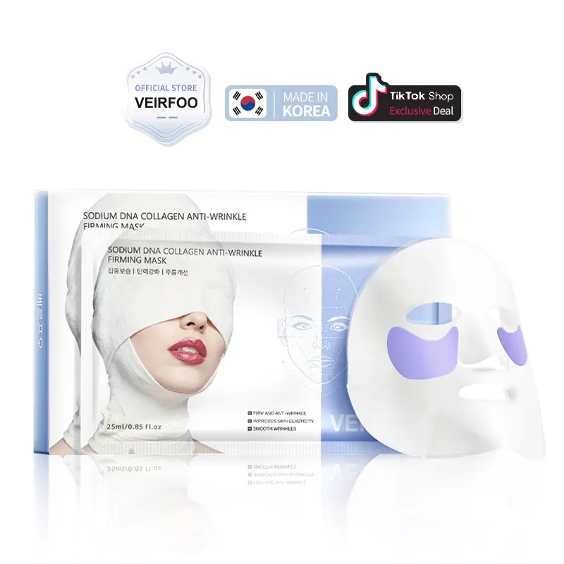 Korean Brand VEIRFOO 4-Style Sodium DNA Water Light Collagen Mask