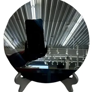 Black Obsidian Scrying Mirror with Stand - Perfect for Personalized Crystal Healing Smooth Decoration Decor