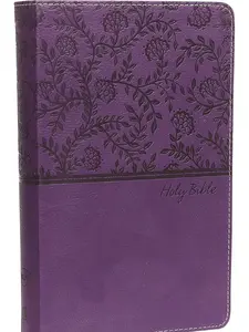 Elegant Thoughtful Deluxe Gift Bible - Leathersoft, Purple, Red Letter, Comfort Print Holy Bible