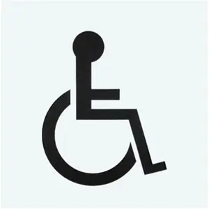 212 MAIN PLS-60 Model Heavy-Duty Large Size 48x48 in. Plastic Reusable Handicap Sign, Parking Lot Stencil for Office & School Stationery Supplies
