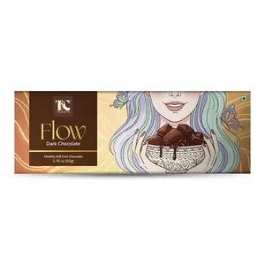 TAC Delights Flow Chocolate for Women (1 box of 5 serving bars ); 1.76 oz - Premium Dark Chocolate bar - Supports monthly cycles and ease mood swings