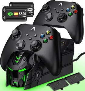 Xbox Charger Battery Pack with 2x5520mWh for Xbox Series X/S/One/Elite Controller,Charging Dock for Xbox One Controller Battery Pack with 4 Covers
