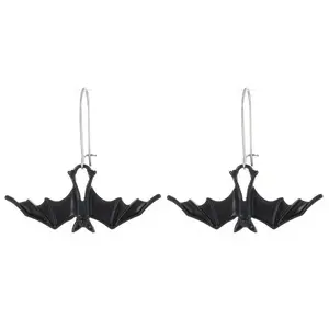 Gothic Decor DIY Jewelry Bat Earrings Retro Creative Halloween Earrings Alloy Punk Simulated Animal Pendant Festival