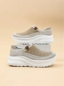 Women's Slip-On Knit Walking Shoes | Slip On Style, Breathable Mesh Upper, Chunky Platform, Perfect for Spring/Summer Outdoor & Daily Use