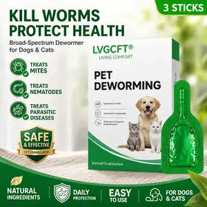 LVGCFT Pet Deworming Kit for Cats & Dogs - Patented Formula for Mite & Nematode Treatment - All-Round Protection Against Parasites