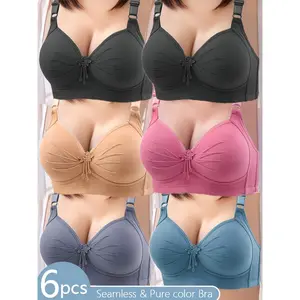 6pcs Women's Sexy Wireless Seamless Push-Up Bra