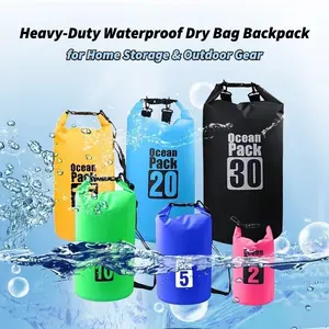 Multi-Size Waterproof Dry Bag for Home Storage & Outdoor Gear - Heavy-Duty Floating Sack for Beach, Camping, and Kayaking Essentials