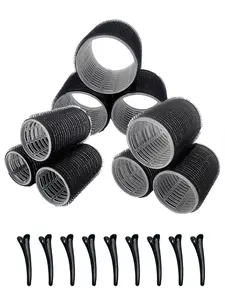 18pcs Women's Manual Curling Set, Home Salon Curling Tool, Hairdressing Tool, Large Self Holding Curler, Suitable for Long/Medium/Short Hair, Mother's Day Gift, New Year Gift, Daily Hairstyling, Heatless Styling Tools, Hair Rollers
