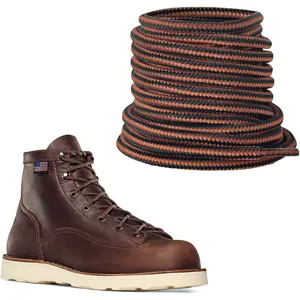 4.5mm Boot Laces for Danner, 3/16" Outdoor Heavy Duty Work Hiking Shoelaces Replacement Shoe Strings