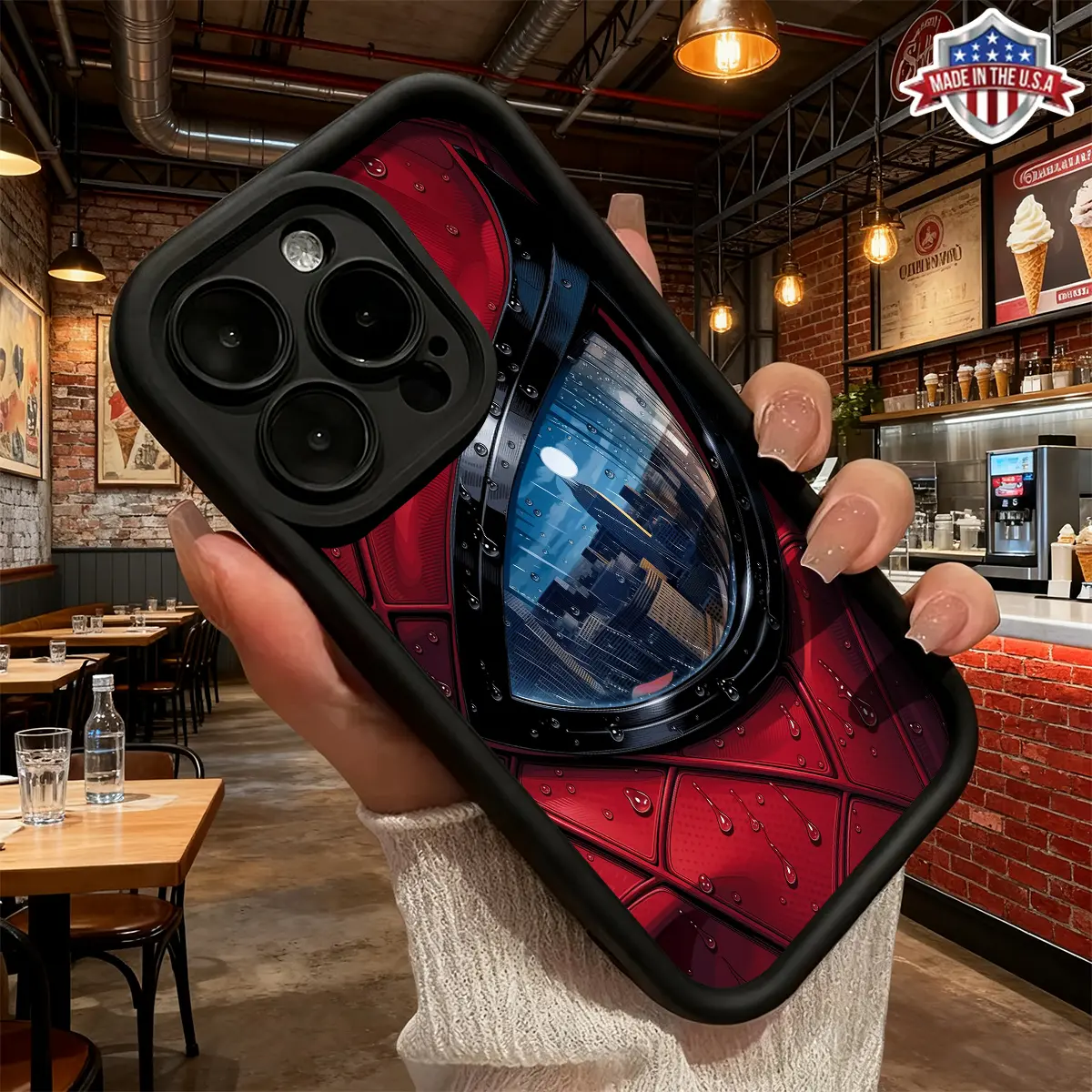 Cool Red Futuristic Window City Aesthetic Design Case for iPhone 17 16 15 14 Pro Max 13 12 11 XR XS Plus Air Slim Shockproof Anti Drop Protective TPU Cover,junk,promax