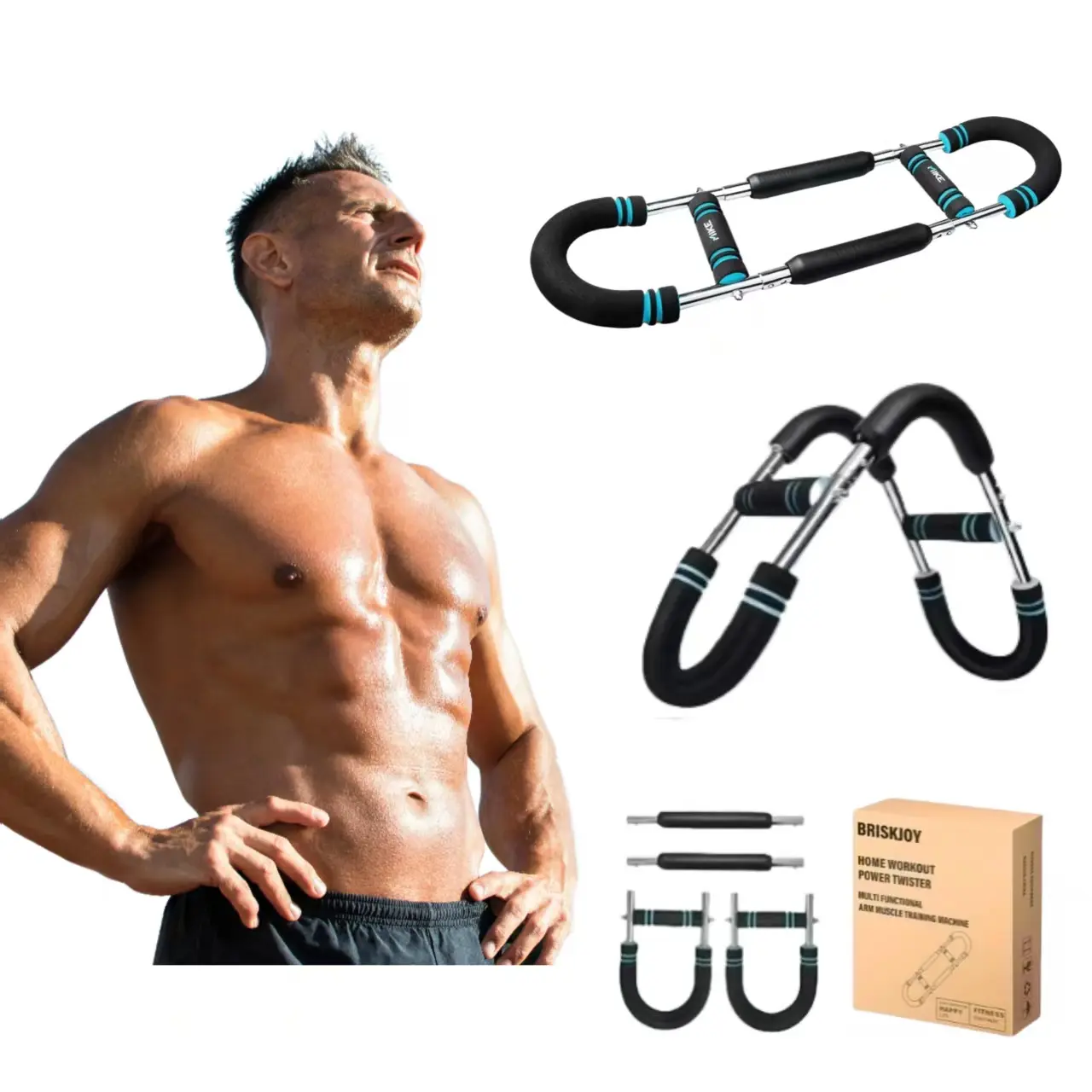 Twister Arm Exerciser, Adjustable Power Twister – Arm, Chest & Shoulder Trainer with 22-440lbs Hydraulic Resistance for Men