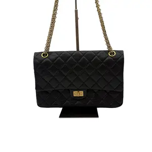 Pre-owned CHANEL 2.55 Reissue Black Quilted Leather Flap Bag
