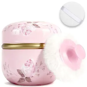 Portable Empty Body Powder Container Powder Case Box with Lids for Women's Loose Dusting Powder Powder Case Box tiktokshopspringglowup
