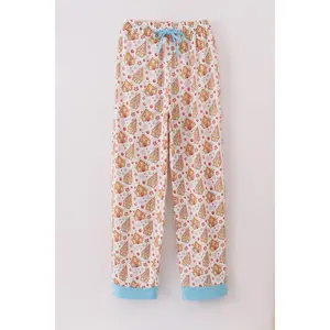 Christmas gingerbread house print men pajamas pants