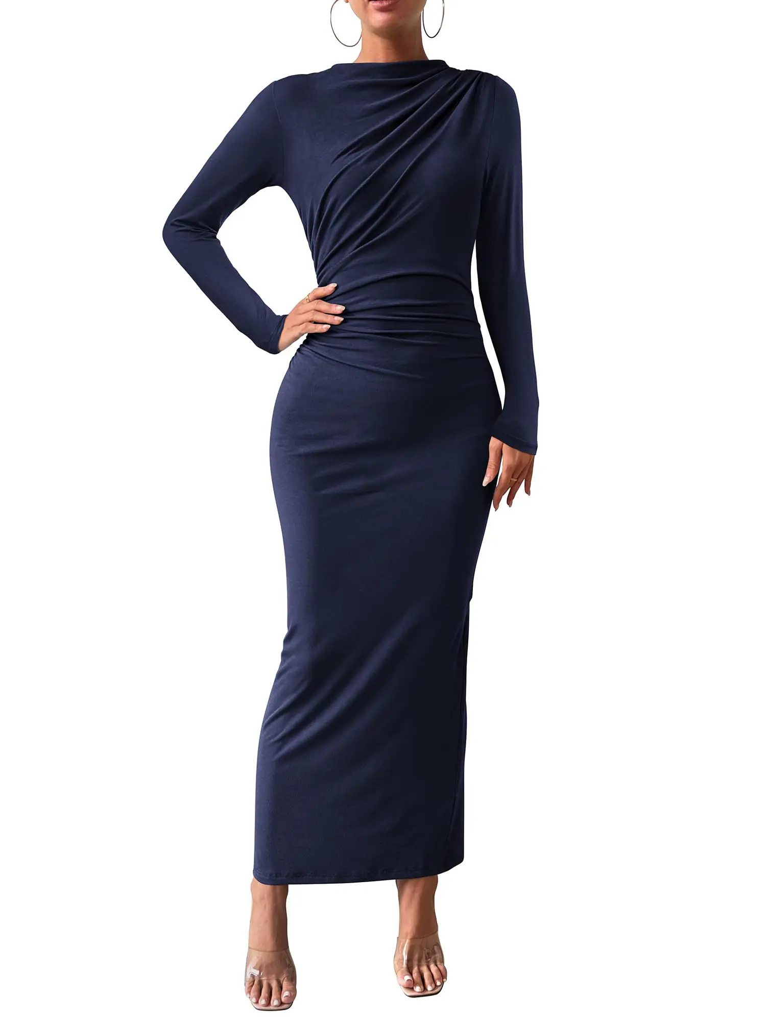 BTFBM Women Bodycon Maxi Dress Long Sleeve Back Slit Ruched Elegant Party Cocktail Formal Spring Wedding Guest Dresses - TikTok Shop BTFBM Women Bodycon Maxi Dress Long Sleeve Back Slit Ruched Elegant Party Cocktail Formal Spring Wedding Guest Dresses - TikTok Shop