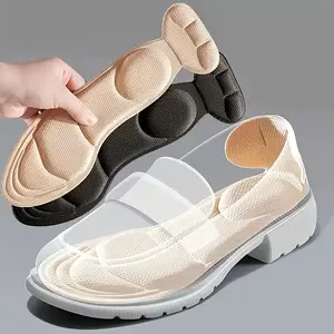 2 Pairs Cuttable Memory Foam Insoles, Breathable Shock Absorbing Anti-Slip Pressure Relief, Soft Comfort for Loafers Heels Boots Sports Shoes