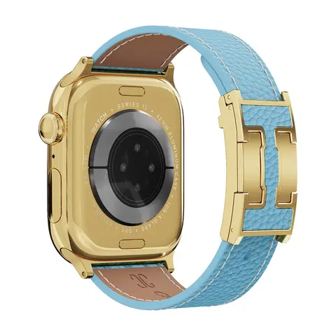 CRAZYGRASS Women's Luxe Lychee Grain Magnetic Leather Compatible with Apple Watch Band, Soft & Breathable Adjustable Wearable Accessory, Compatible with Series 1-11 & SE (38mm-49mm) – Watch Not Included, Smart Watch Accessories, Soft Luxe Leather