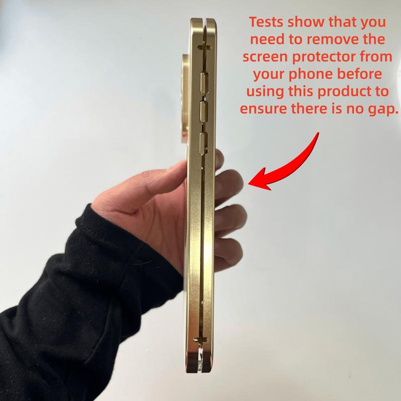 Premium Fashion Anti-Slip Magnetic Metal Phone Case, Compatible with iPhone 17 16 15 14 13 12 Plus Pro Max Air, Mobile Accessories