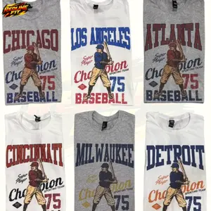 Vintage Baseball Tee Retro Baseball Sports Tshirt Baseball Game Graphic Top Casual City Baseball, Unisex Graphic T-Shirt, For Men and Women