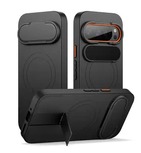 SURITCH for Google Pixel 9/9 Pro Phone Case, Compatible with MagSafe, Protective Cover with Camera Cover & Adjustable Metal Kickstand for Pixel 9/9 Pro