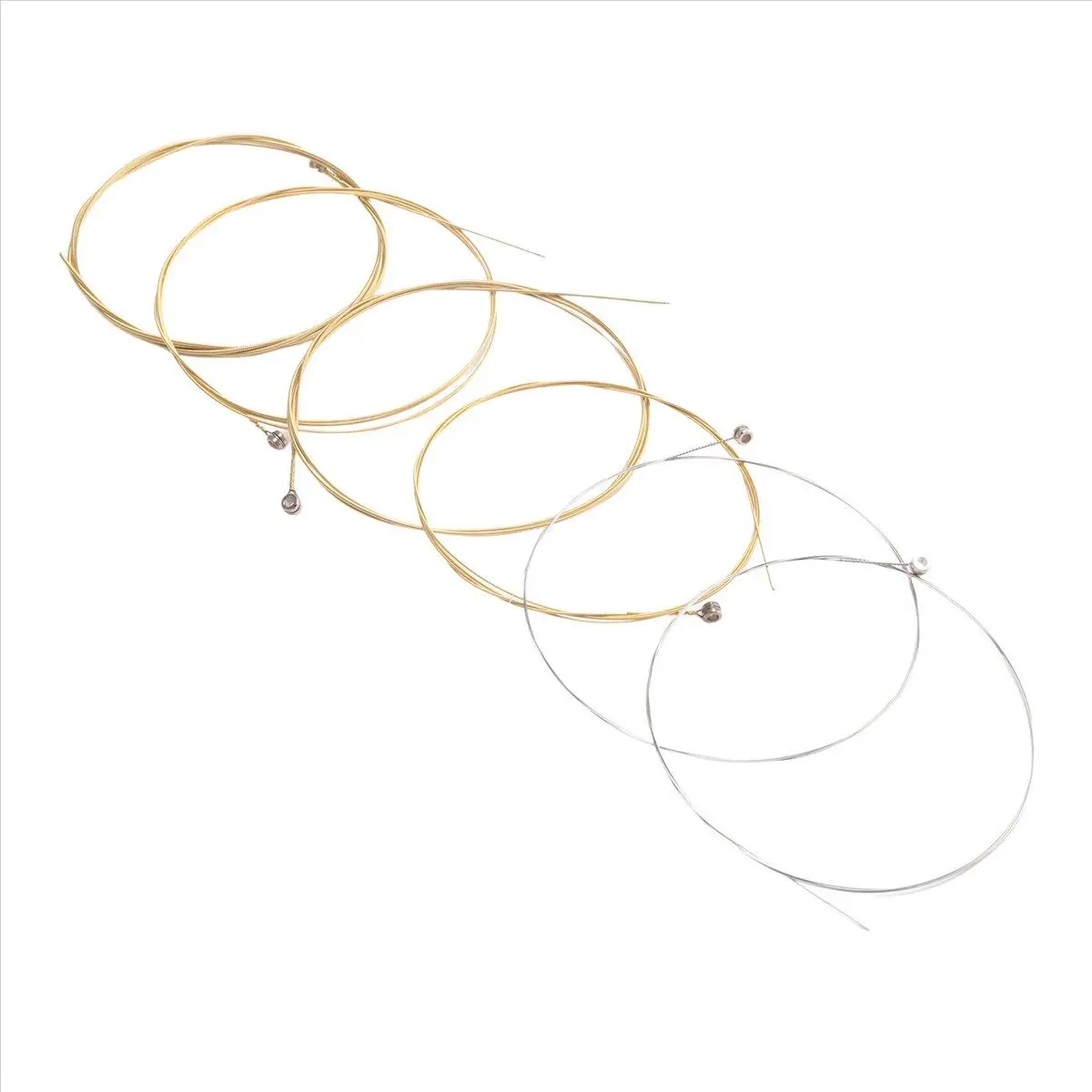 High Quality Acoustic Guitar Strings Set - 6 Steel Strings, Steel Wound, .1m Length, 0.71mm & 1.12mm Gauges, Standard E-A-D-G-B-E, New