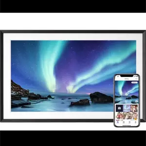 15.6-Inch Smart Digital Picture Frame, 1080P IPS Touch Screen with 32GB Storage, Mobile App Instant Slideshow Sharing, Auto-Rotate, Wall-Mountable Gift for Grandparents