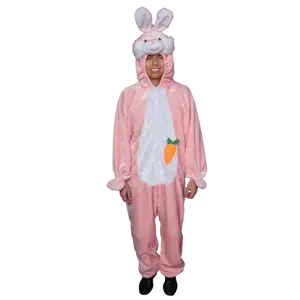 Easter Bunny Costume Dress For Adults | Soft Plush Jumpsuit with Attached Hood – Rabbit Hooded Romper For Cosplay, Halloween, Theme Party & Family Events -  Menswear