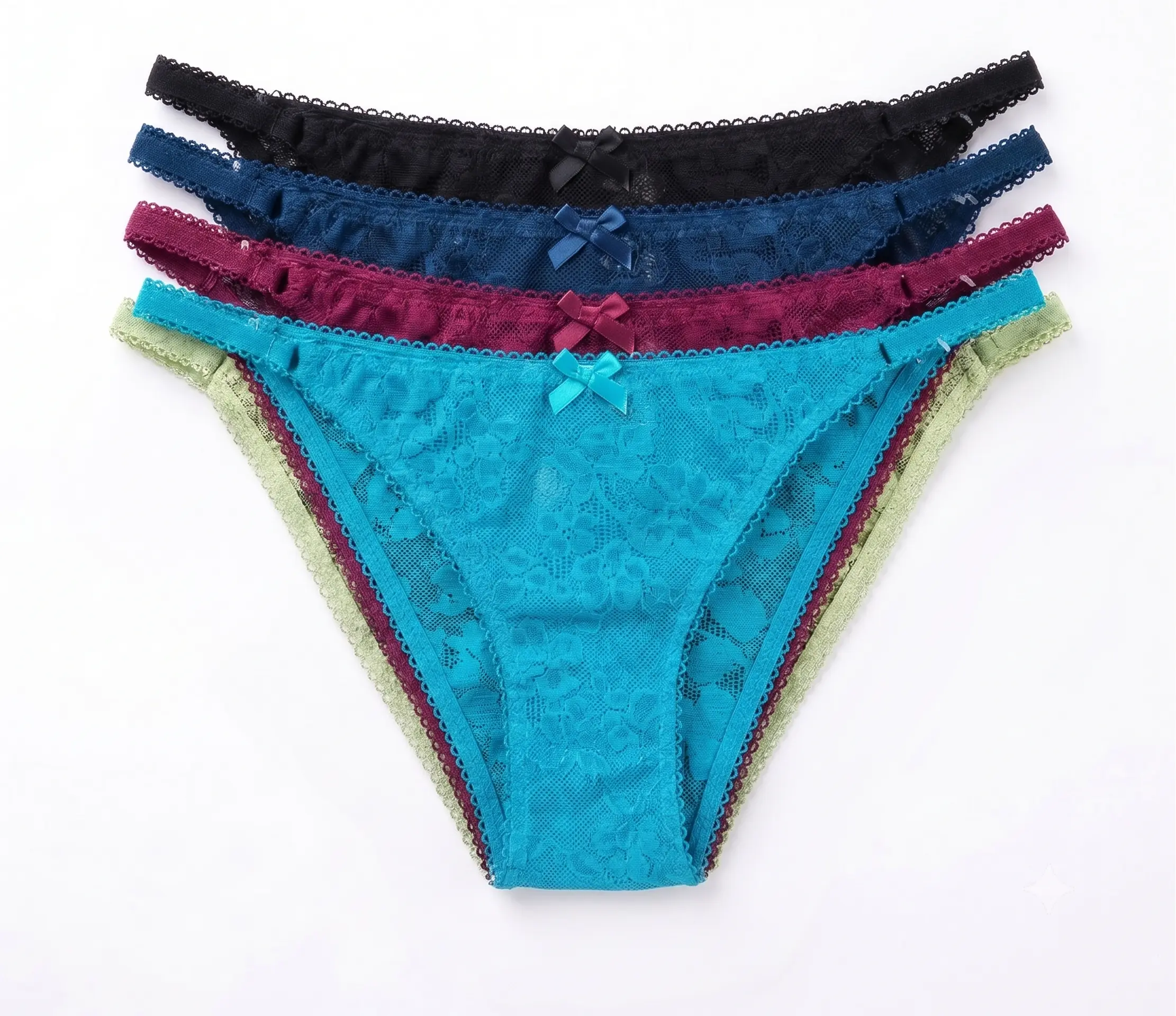 Lace Cheeky Bikini - Low-Rise Breathable Underwear with No-Dig Waistband