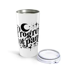 Motivational Tumbler | Progress Not Perfection | 20oz Travel Mug for Daily Inspiration, Gifts for Students, Office Drinkware
