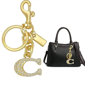 Cute Bag Charms,Handbag Charms for Purses,Sparkling Metal Letter Keychain,Bag Accessories for Women