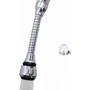1pcs Kitchen Faucet Extender, Floppy Tap Attachment, Faucet Sprayer Attachment, Splash-proof Extension Pipe of Faucet, Which Can Be Rotated 360°, Used in Kitchen, Toilet, Bathroom, Etc.