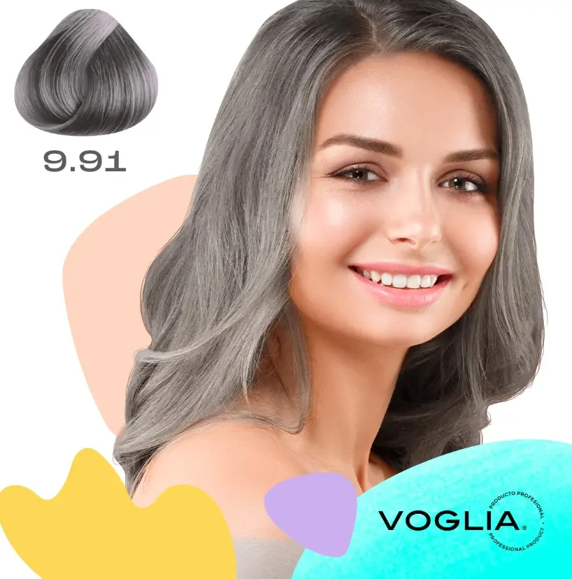 Voglia Hair Color 9.91 Silver Blonde Hair Dye