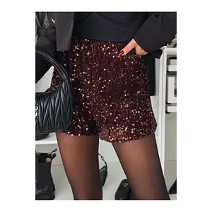 Sequin Mid Rise Shorts