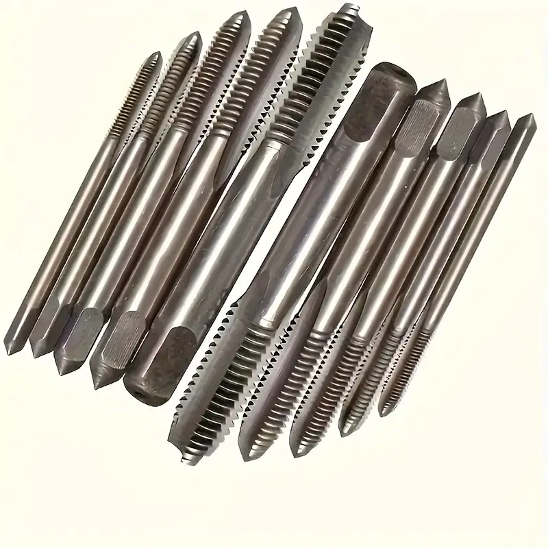 10pcs High-Speed Steel Threaded Screw Set - Spiral Point Thread Hand Screws, Hex Cap Screws, M3 M4 M5 M6 M8 Sizes, High-Efficiency Tapping, Durable Material, for Precision Threads