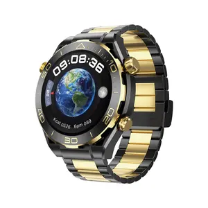 Fashion Touch Screen Smart Watch Digital Smart Watches with Call Function 100+ DIY Watch Dials Multifunctional IP68 Waterproof Smartwatch for Men Black Gold Wristwatch Wearable Smartphone