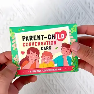Parent-child Conversation Card, Conversation Activity Cards, 50pcs/set Parent-child Interactive Card, Bilingual Instruction Cards, Party Gift for Family Gathering, Gift Packaging Supplies