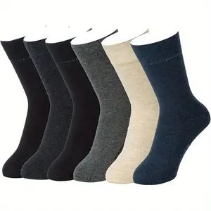 98% Cotton Rich Dress Socks for Business Mens Womens Casual Socks 6Pack Menswear Suit crew  socks