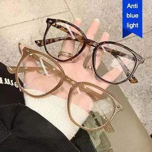 Transparent Computer Glasses Big Frame Women Men Anti Blue Light Polygon Square Eyewear Optical Spectacle Eyeglass