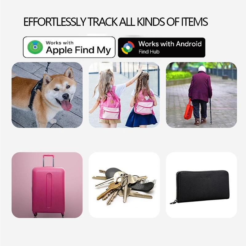 Dual- System Car GPS Tracker Apple Find My & Android Compatible Real-Time Tracking No Monthly Fee Weatherproof Magnetic Case Smart Key Finder Bluetooth Safety Universal Compatibility The Best Gift Wireless Tag Travel Gadgets