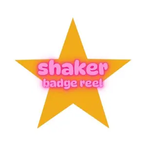 Acrylic shaker badge reel