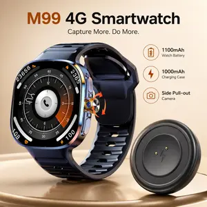 M99 Smartwatch Wearable 4G With 2.4inch Amoled Screen 300W Rotating Camera WIFI GPS Position Compass NFC Bluetooth Multifunctional Smart Watch Men Women