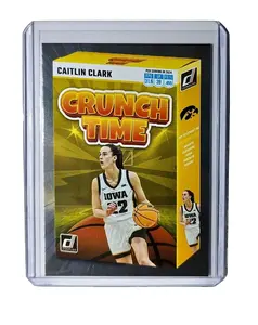 Caitlin Clark 2024 Silver Foil Panini Donruss Crunch Time #SS-CT2 Iowa Hawkeyes