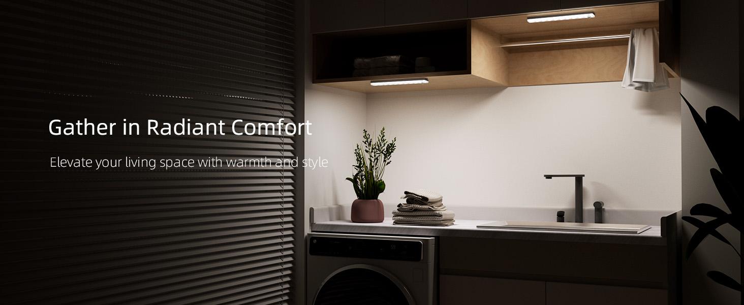 EZVALO 62 LED Under Cabinet Lights with Charging Station, 2000mAh Rechargeable Motion Sensor Light Indoor, 3 Color Temps, Remote Control, Timer, Dimmable Wireless Closet Lighting for Kitchen, Wardrobe, Pantry