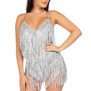 Fashion Fringe Romper - Women's Dresses Details, Casual Fashion Design - Dress, Women's Dress