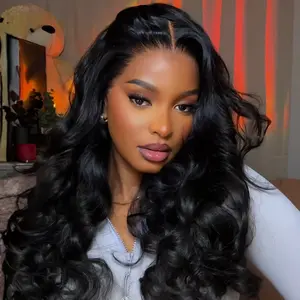 【Limited Stock】Sunber Affordable Body Wave 13x4 Lace Frontal Wigs Human Hair Pre Cut Pre Bleached Pre Plucked Lace Frontal Wigs With Drawstring 180% Density Fit All Head Sizes Beginner Frienly TikTokShopSpringGlowUp Summervibes